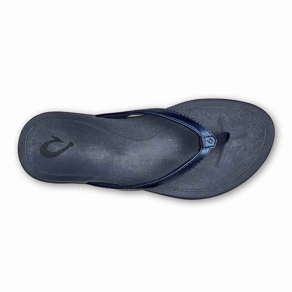 Olukai Women's Hoopio Flip Flop - Deepest Depths US871-504